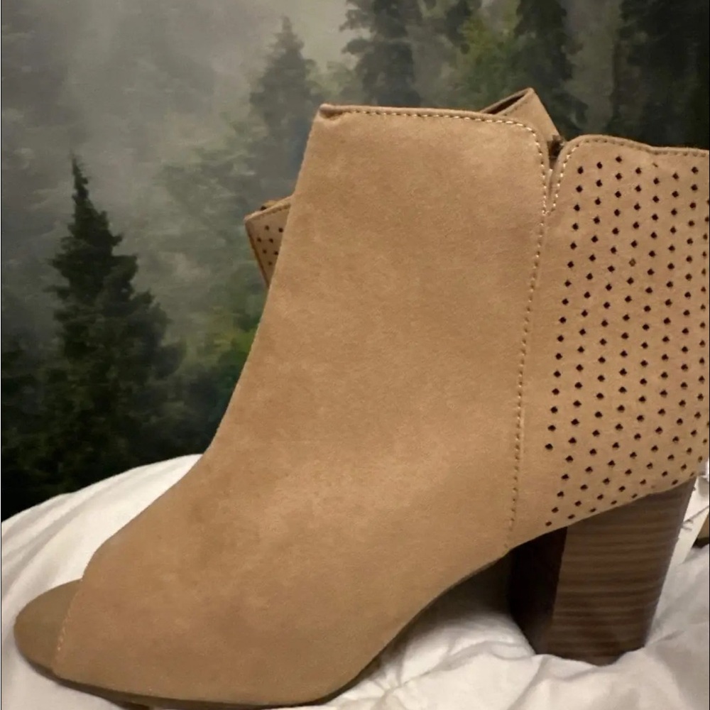 Cute peekaboo ankle booties